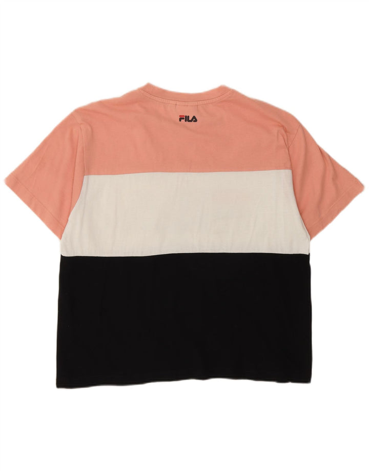 Maglietta grafica da donna Fila Top UK 14 Medium multicolore Colourblock