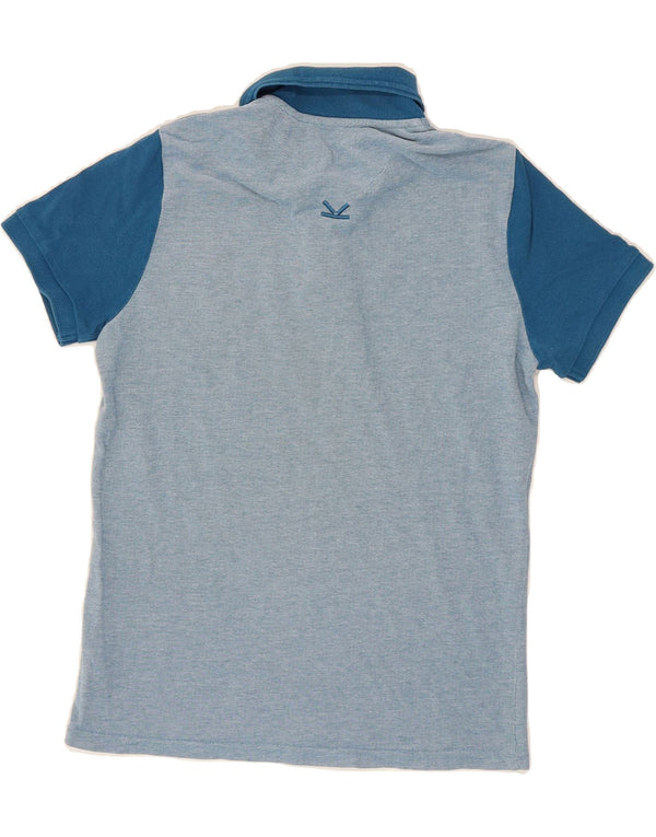 KENZO Mens Polo Shirt XS Blue Colourblock Cotton