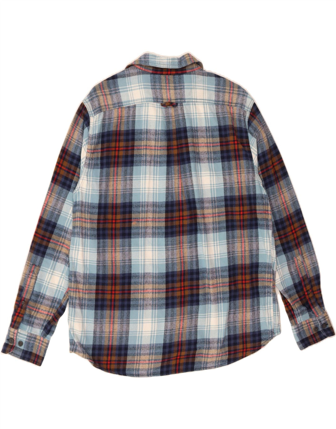 EDDIE BAUER Mens Flannel Shirt Large Blue Check Cotton Vintage Eddie Bauer and Second-Hand Eddie Bauer from Messina Hembry 