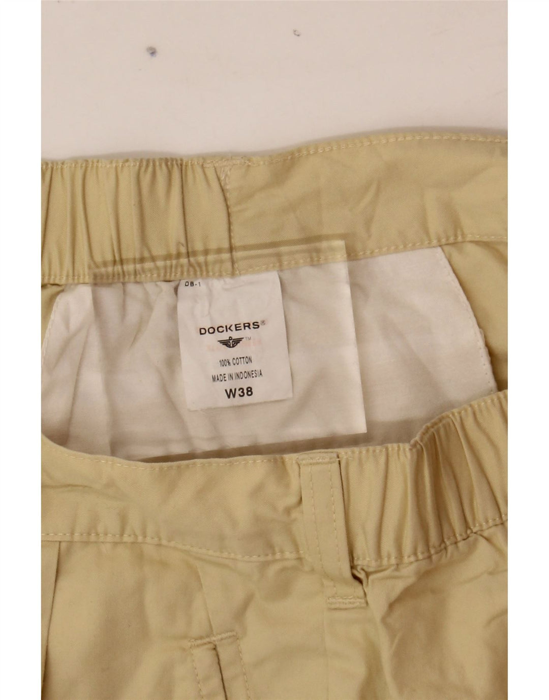 DOCKERS Mens Pegged Chino Shorts W38 XL Yellow Cotton Vintage Dockers and Second-Hand Dockers from Messina Hembry 