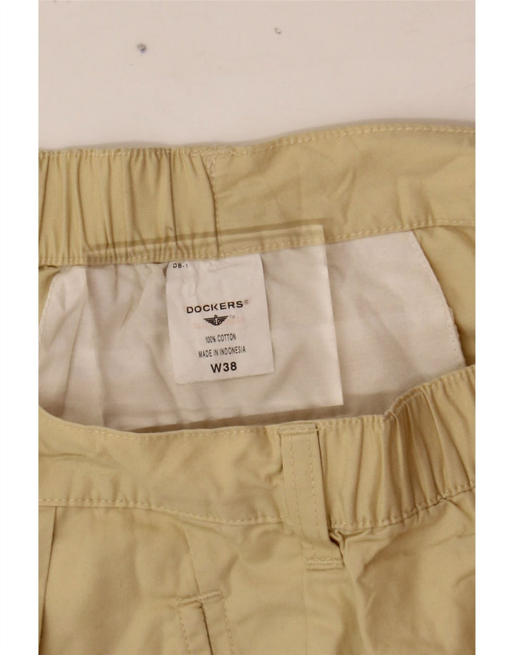 DOCKERS Mens Pegged Chino Shorts W38 XL Yellow Cotton Vintage Dockers and Second-Hand Dockers from Messina Hembry 