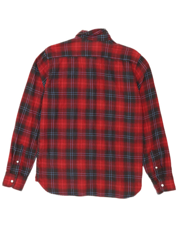 Camicia Levi's da uomo in flanella di cotone a quadri rossi medi