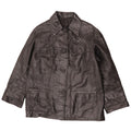 Giacca in pelle da donna vintage IT 44 media in pelle nera