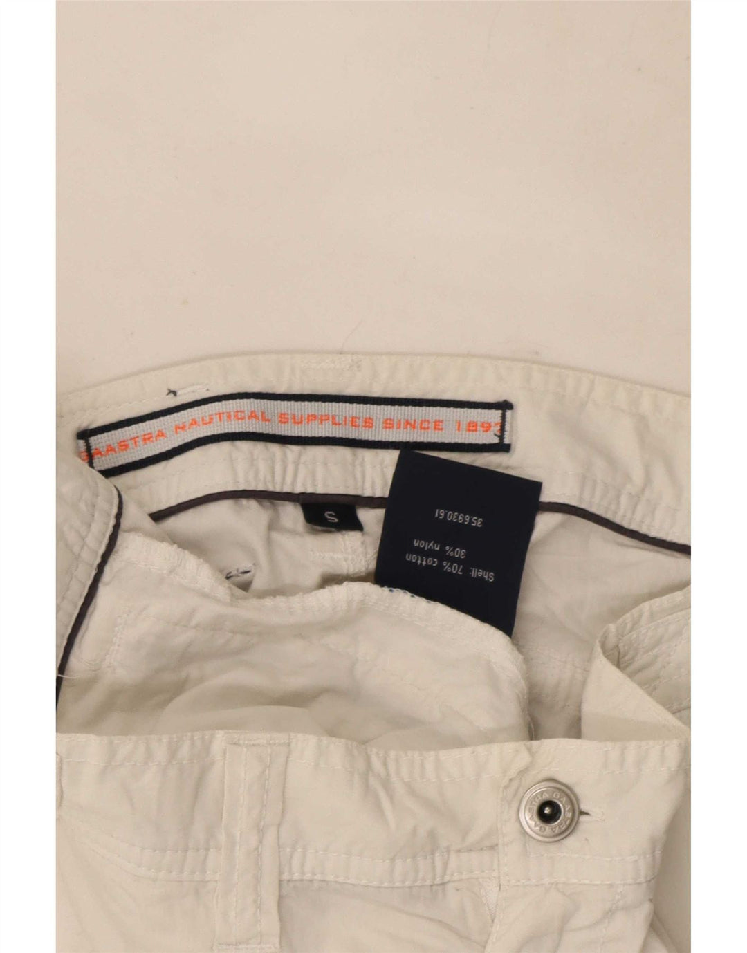 Pantaloncini cargo grafici da uomo Gaastra piccoli W29 cotone bianco
