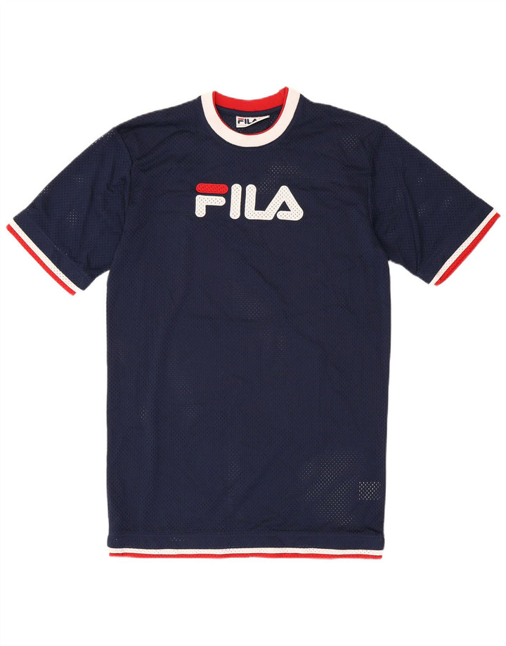 T-shirt grafica da uomo FILA Top Small blu navy