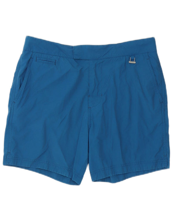 Pantaloncini da bagno da uomo Calvin Klein in cotone blu medio