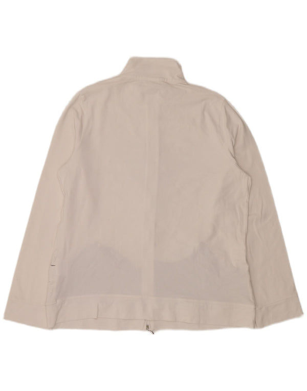 CHAMPION Giacca da tuta grafica Easy Fit da donna UK 16 Large Bianca