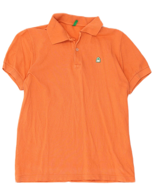 Polo Benetton Bambino 11-12 Anni 2XL Cotone Arancione