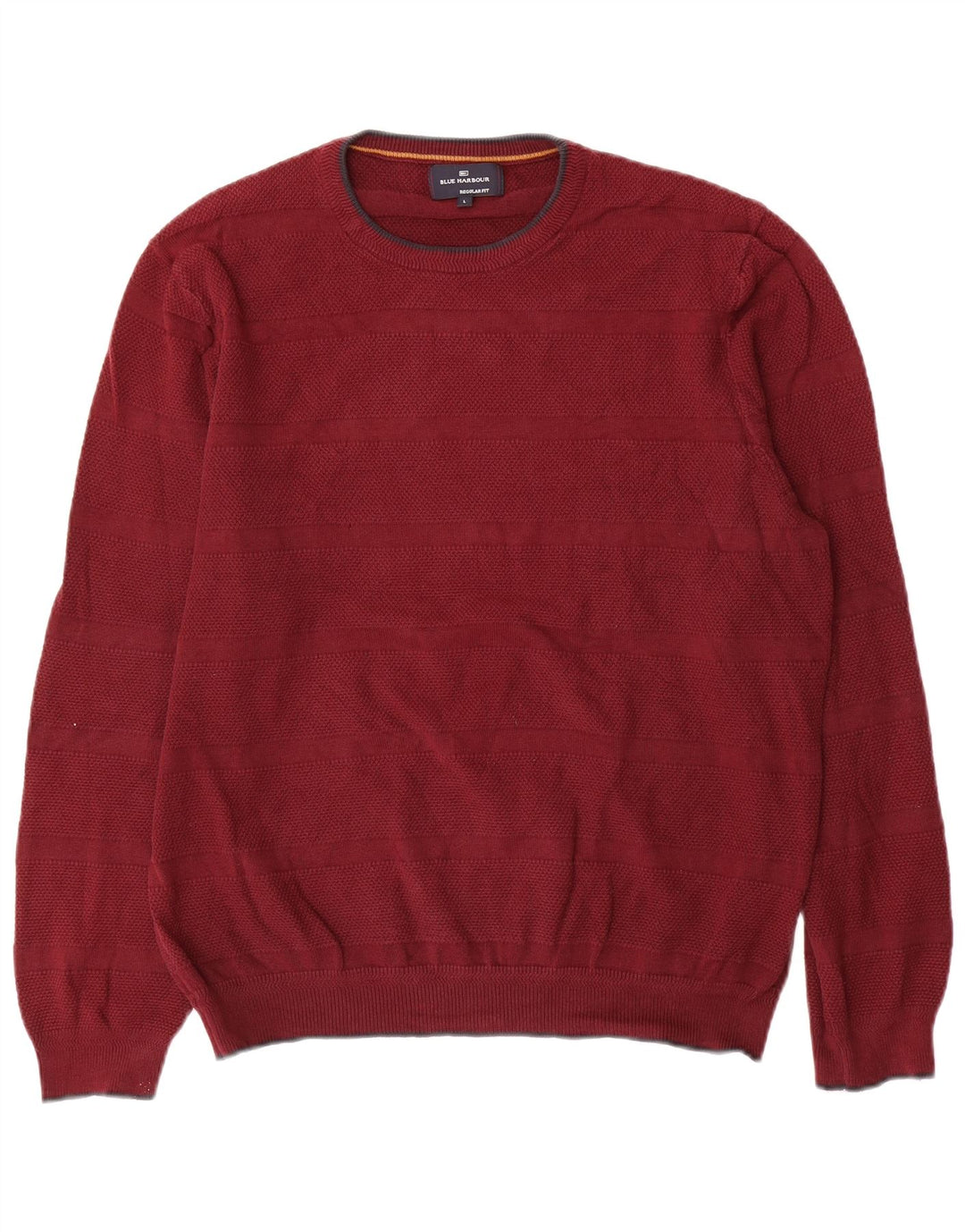 Maglione maglione girocollo da uomo Marks & Spencer blu Harbour grande marrone
