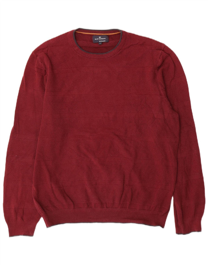 Maglione maglione girocollo da uomo Marks & Spencer blu Harbour grande marrone