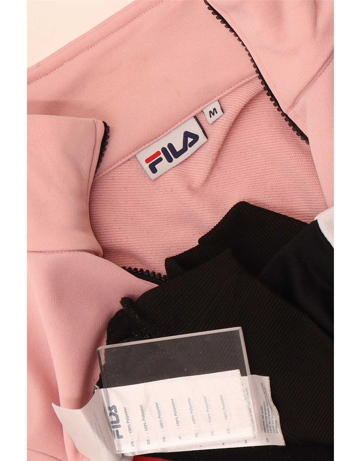 Giacca da ginnastica grafica da donna Fila UK 14 Colorblock rosa medio