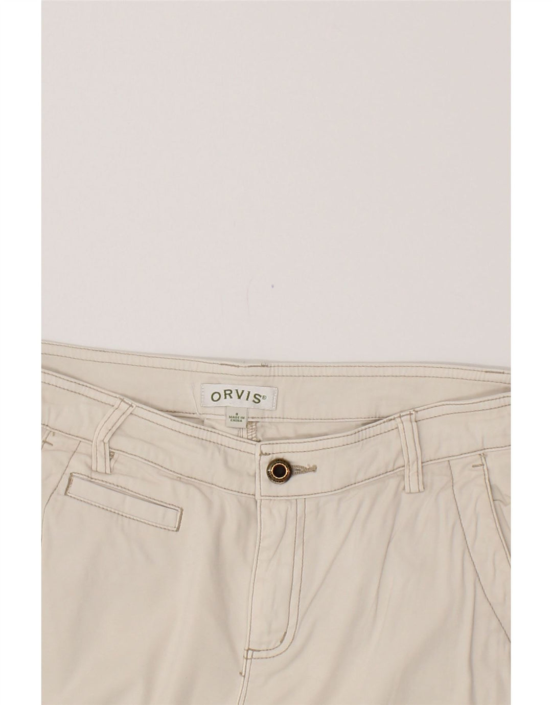 ORVIS Womens Slim Chino Trousers US 8 Medium W30 L30  Beige Cotton Vintage Orvis and Second-Hand Orvis from Messina Hembry 
