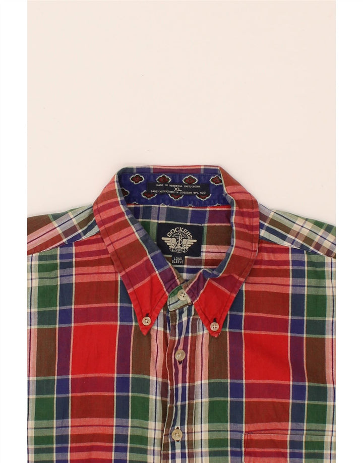 DOCKERS Mens Shirt XL Multicoloured Check Cotton Vintage Dockers and Second-Hand Dockers from Messina Hembry 