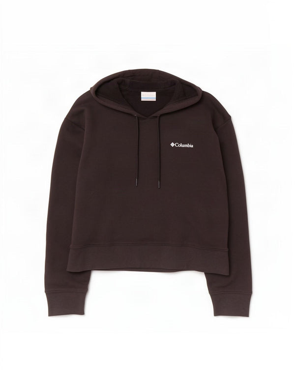 Felpa con cappuccio grafica da donna Columbia UK 16 grande cotone nero