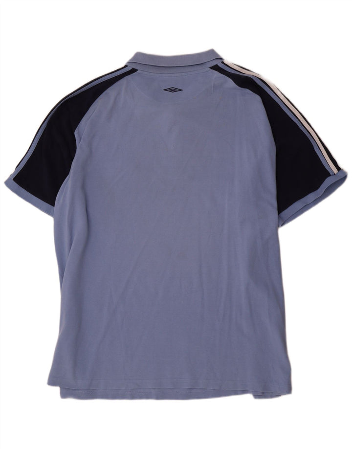 Polo Umbro da uomo 4XL in cotone color block blu