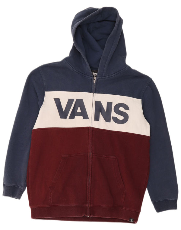 Felpa con cappuccio e zip grafica da donna Vans UK 18 XL Blu navy Colourblock