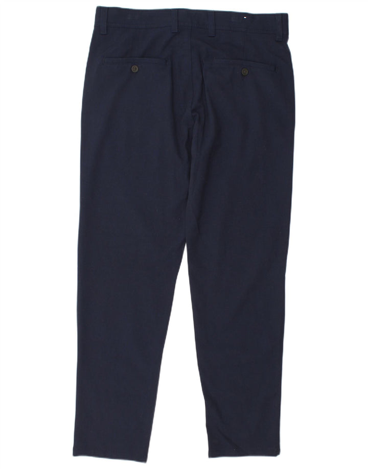 Pantaloni chino slim da uomo Zara EU 40 medio W31 L29 poliestere blu navy