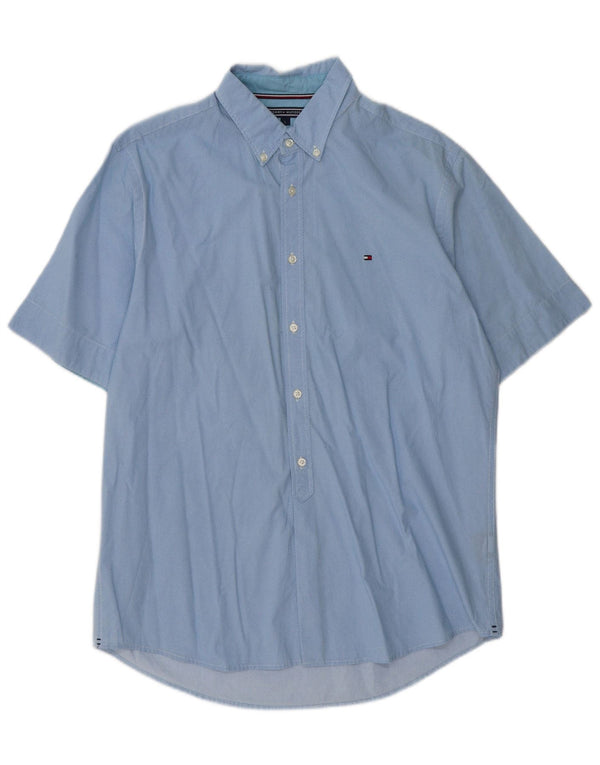 Camicia a maniche corte Tommy Hilfiger da uomo New York Fit grande blu maculato