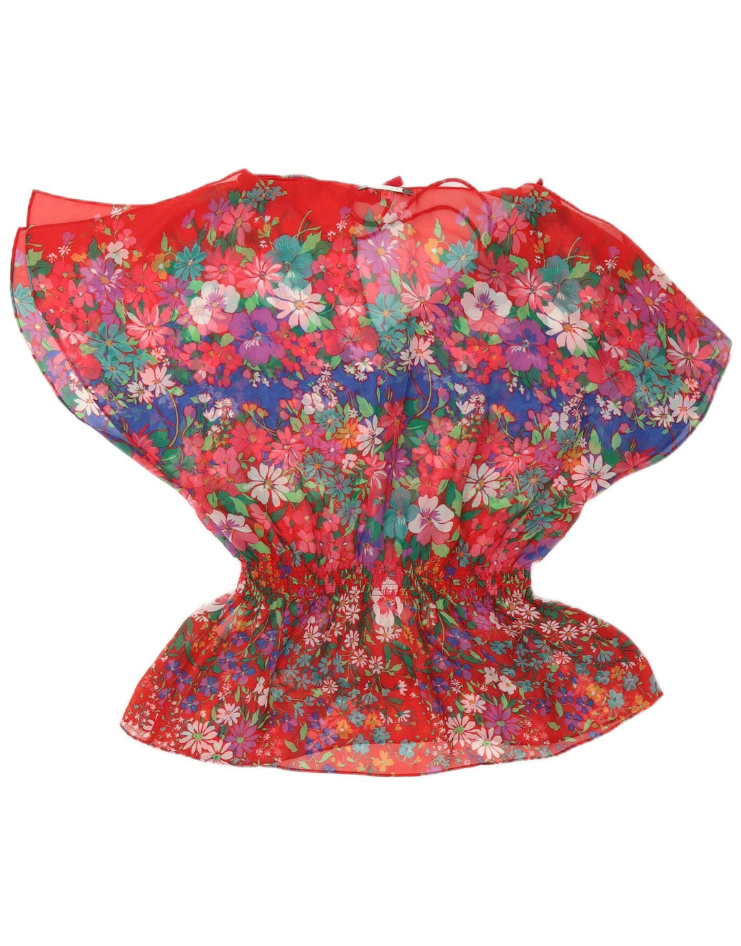 Replay Camicetta da donna Top UK 14 Poliestere floreale rosso medio