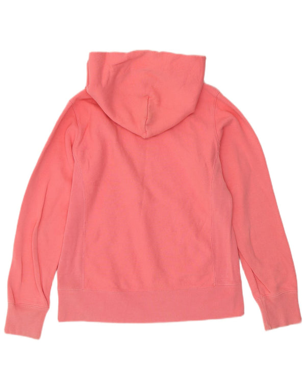 Felpa con cappuccio grafica Champion Reverse Weave da donna UK 14 Rosa medio