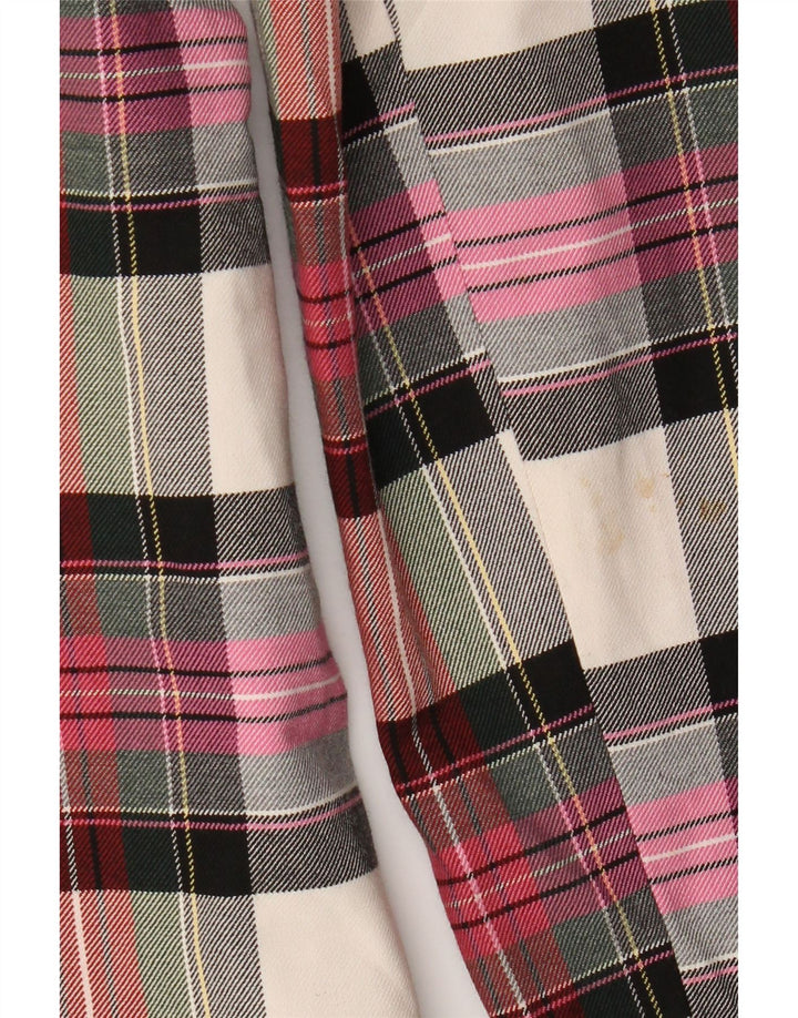 TOPSHOP Giacca blazer doppiopetto da donna UK 10 piccolo quadretto rosa