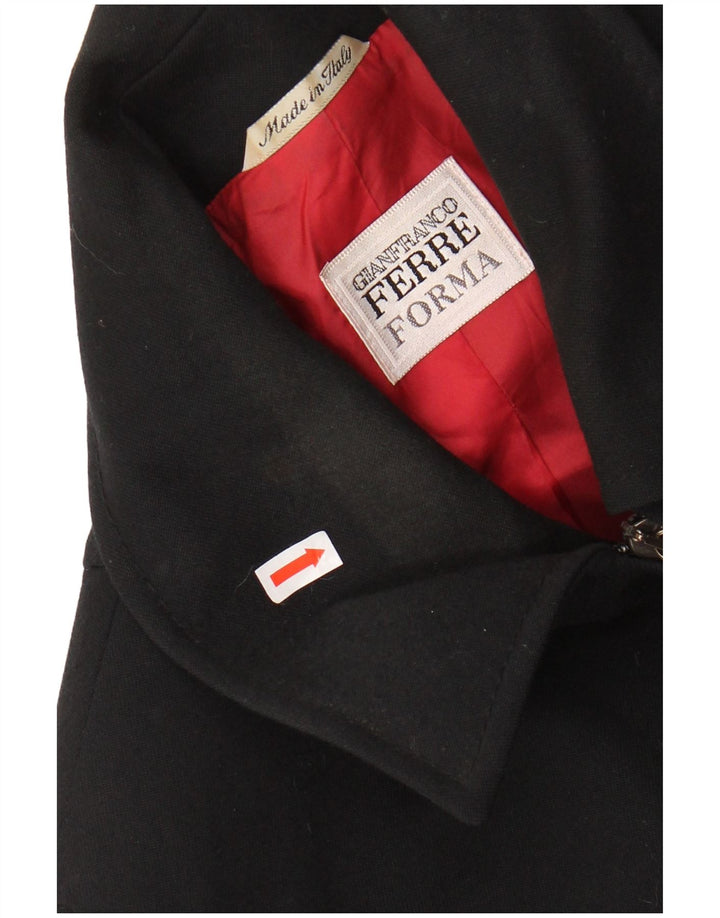 Giacca utility da donna GIANFRANCO FERRE UK 18 XL lana nera