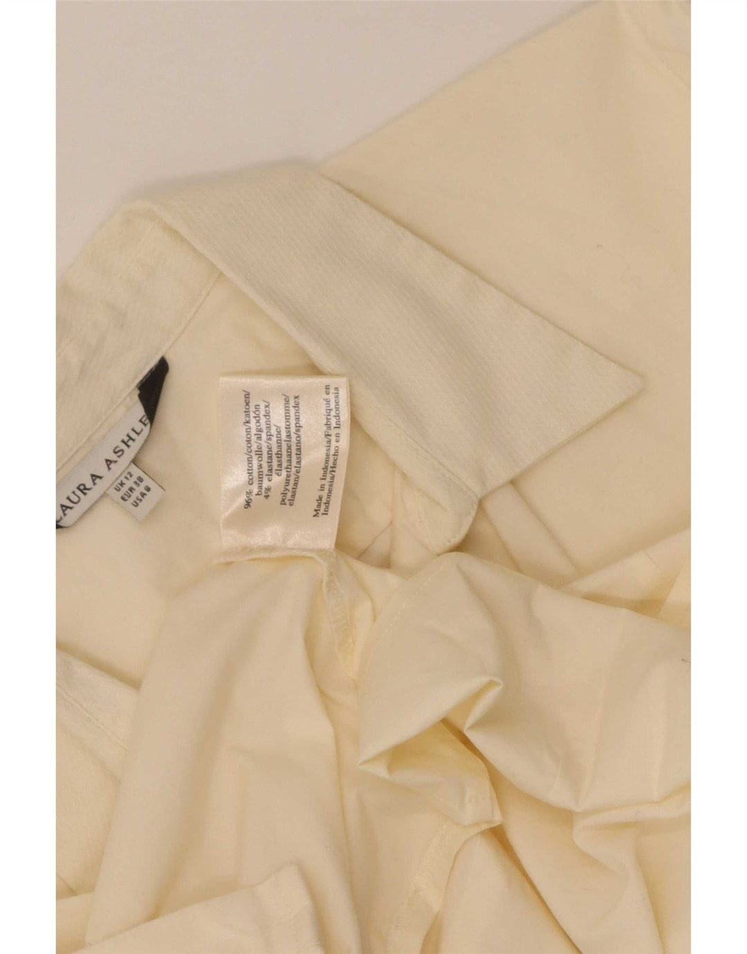 Camicia formale da donna Laura Ashley UK 12 Cotone beige medio