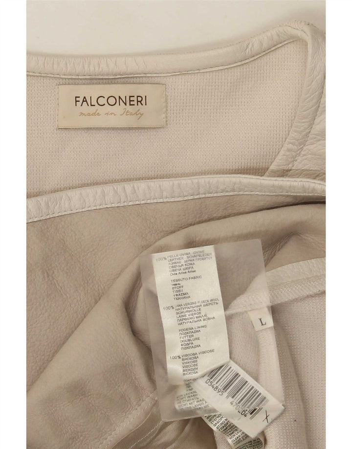 Giacca in pelle da donna Falconeri UK 14 Large Beige