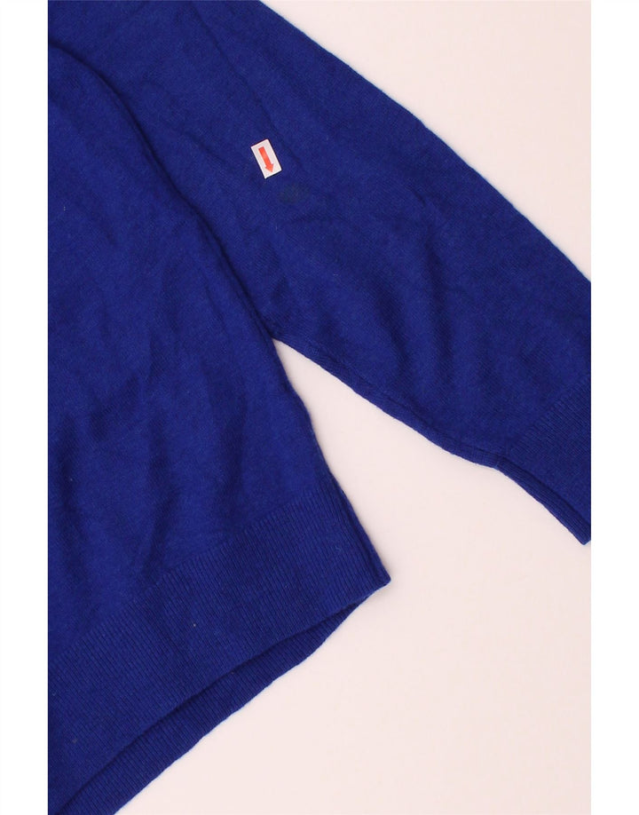 TOMMY HILFIGER Mens V-Neck Jumper Sweater Large Blue Lambswool Vintage Tommy Hilfiger and Second-Hand Tommy Hilfiger from Messina Hembry 