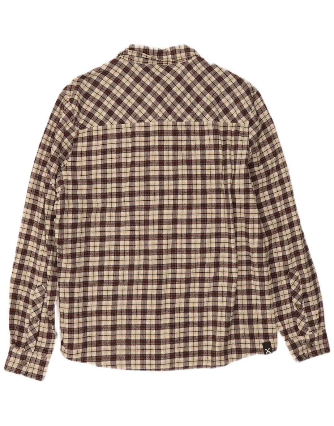Montura Camicia da uomo in flanella di cotone a quadri marroni grandi