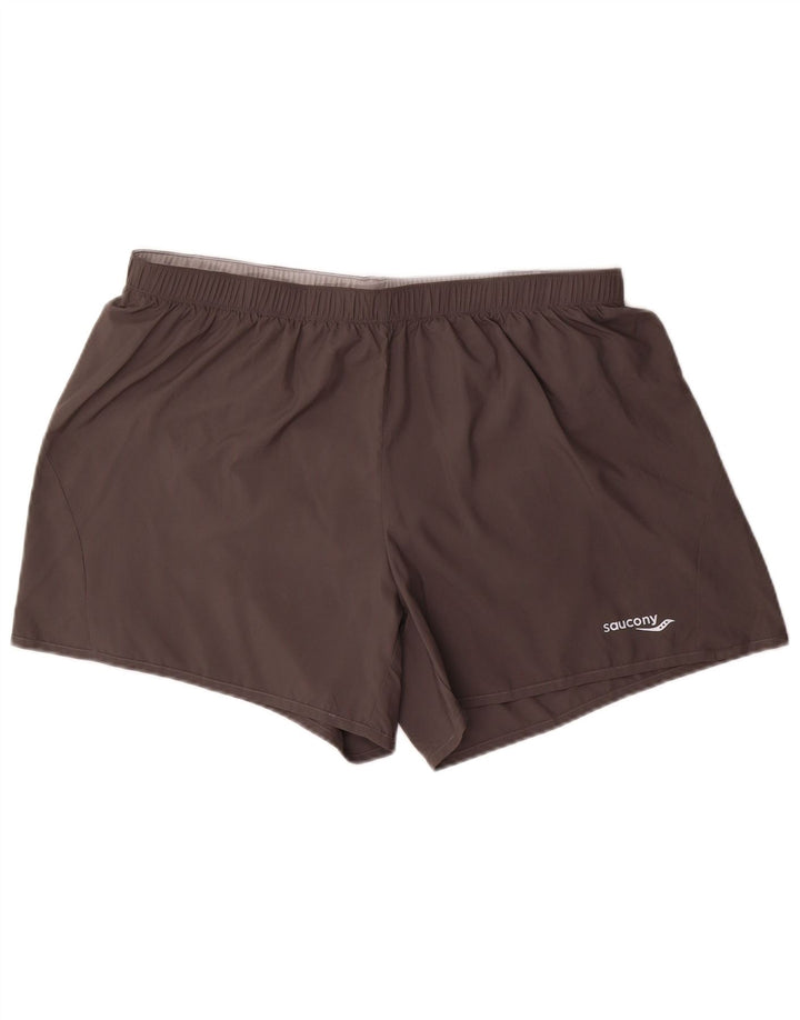 Pantaloncini sportivi da uomo Saucony XL grigio poliestere