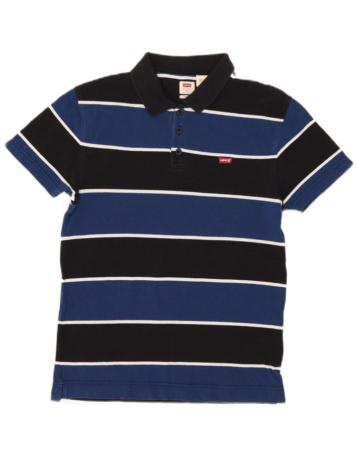 Polo Levi's da uomo con vestibilità standard, piccola a righe blu