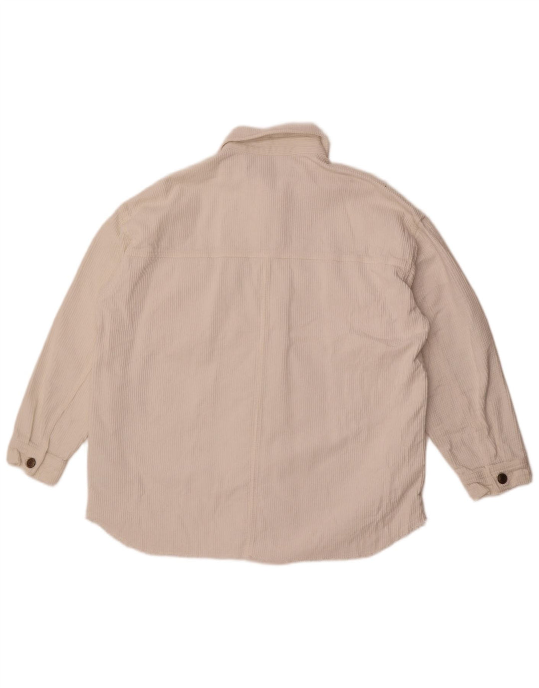 Giacca da donna oversize in velluto a coste Zara UK 10 piccola in cotone bianco