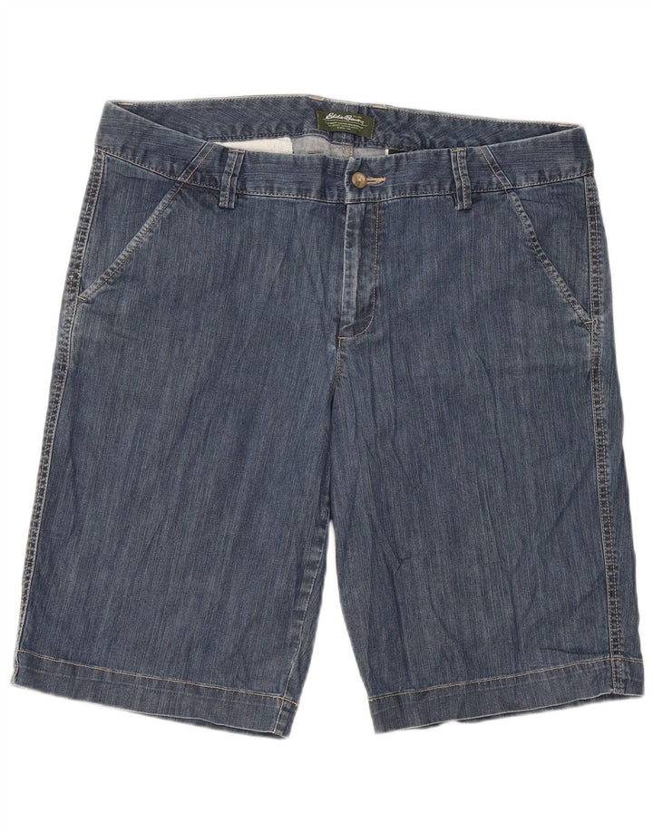 Pantaloncini di jeans da donna EDDIE BAUER US 14 XL W36 Cotone blu