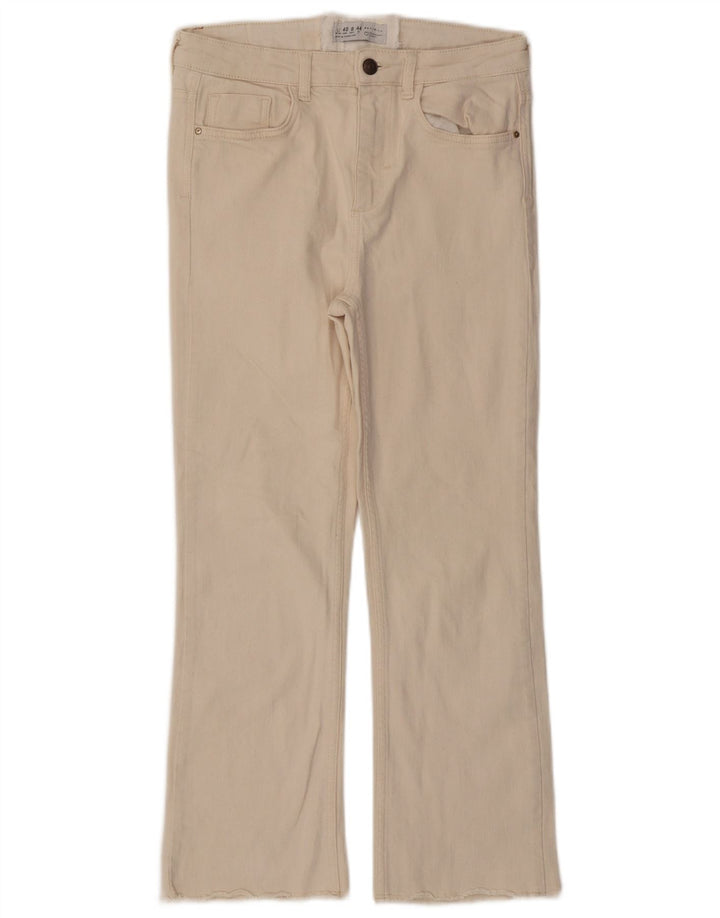 Jeans corti da donna Zara EU 40 medio W28 L25 Beige