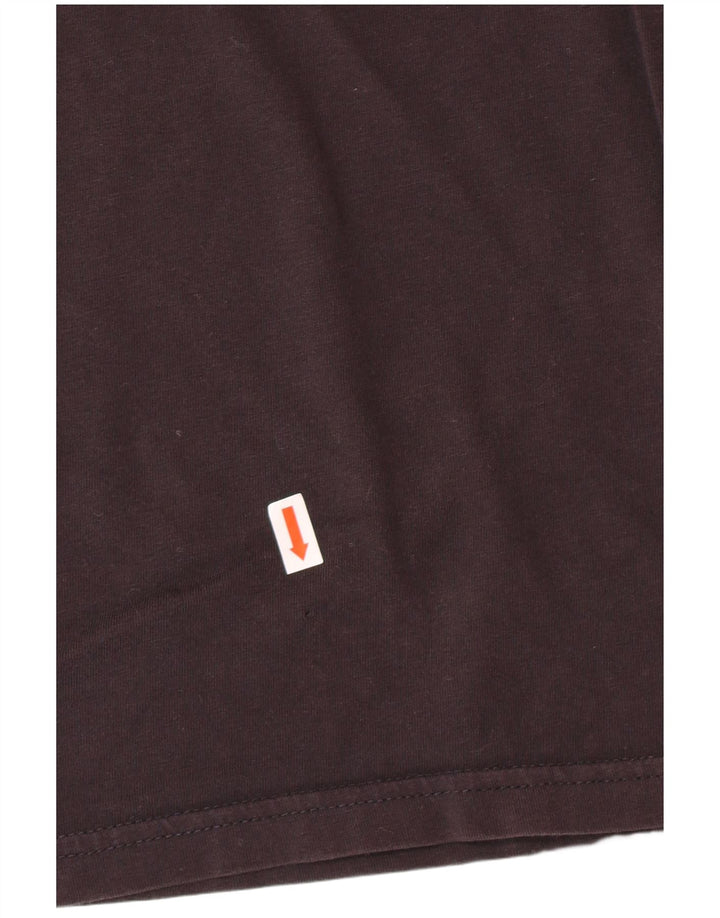 LYLE & SCOTT Mens T-Shirt Top Small Brown Cotton