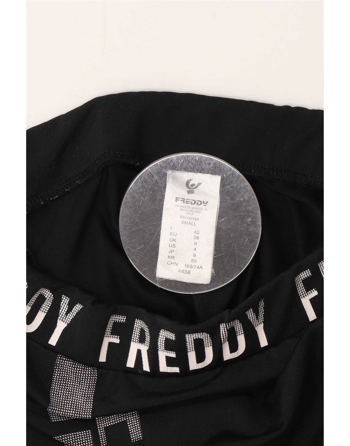 Freddy Leggings grafici da donna UK 8 Small Nero Poliestere