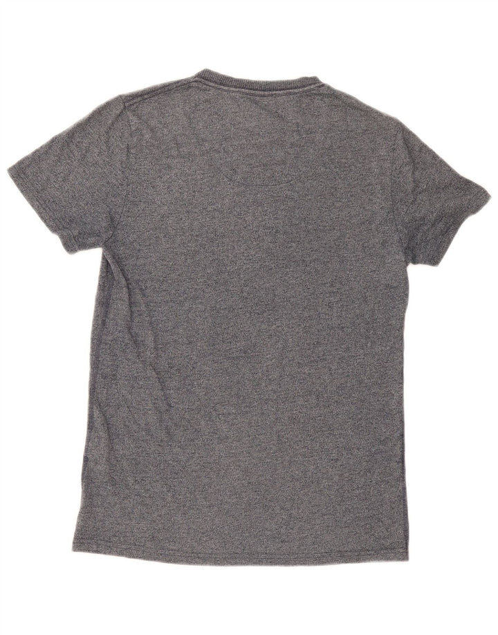 T-shirt da uomo Superdry Top Small in cotone chiazzato grigio