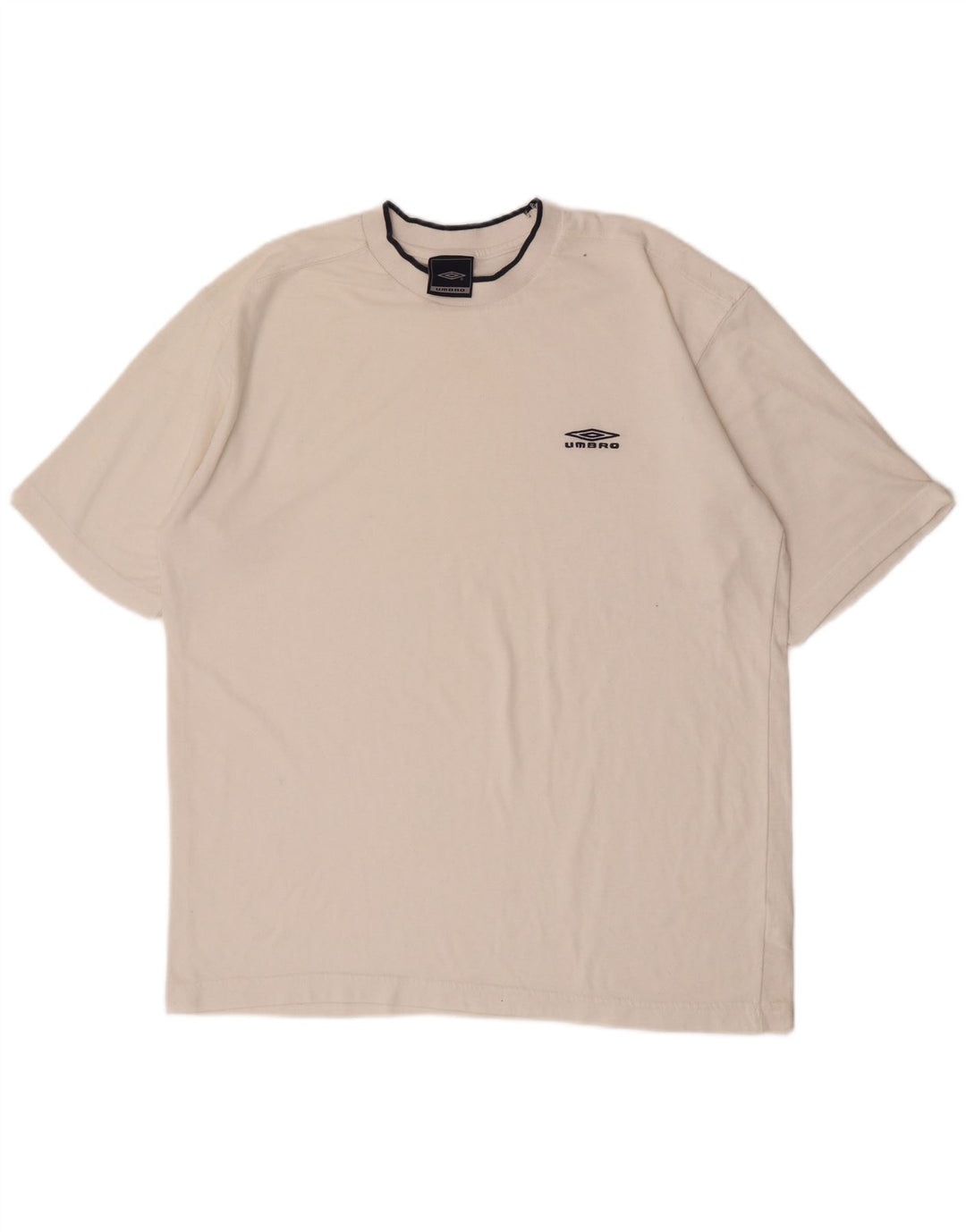 T-shirt grafica da uomo Umbro Top grande in poliestere bianco sporco