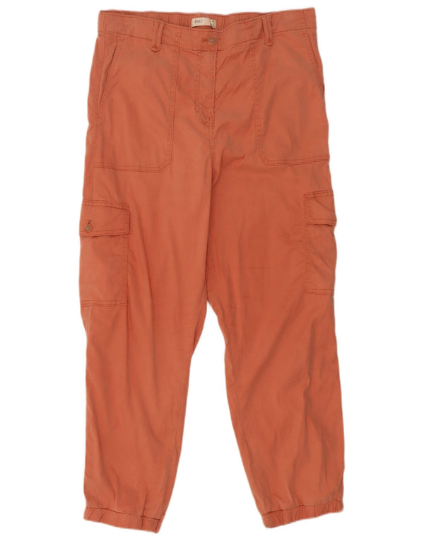 Pantaloni cargo corti Marks & Spencer da donna UK 14 Large W32 L26 Arancioni