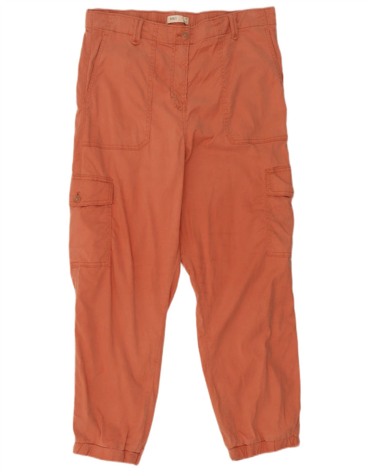 Pantaloni cargo corti Marks & Spencer da donna UK 14 Large W32 L26 Arancioni