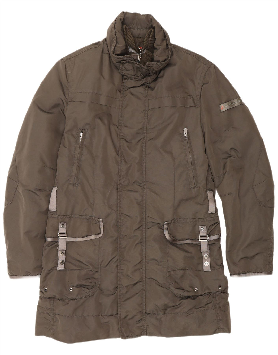 PEUTEREY Cappotto imbottito da uomo UK 36 Small Grigio Poliammide