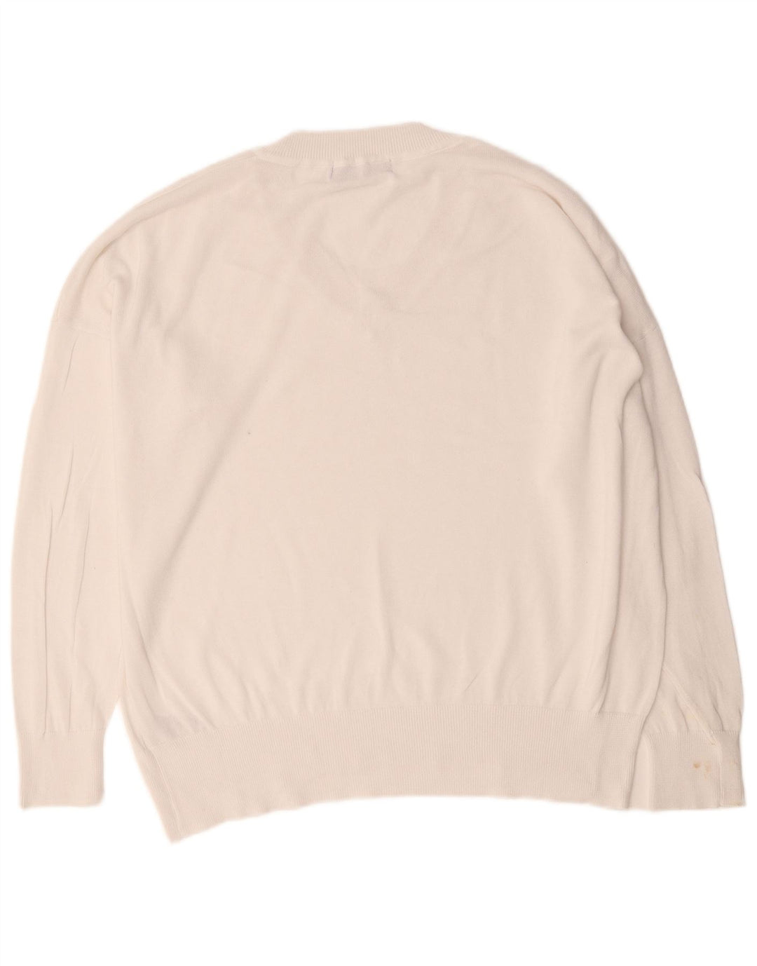 Maglione da uomo con scollo a V Marks & Spencer XL in cotone bianco