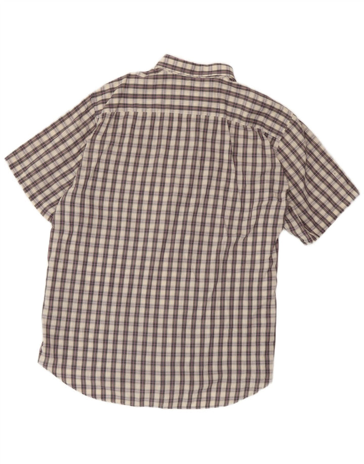 Camicia a maniche corte da uomo Mario Ferrari a quadri grigio medio