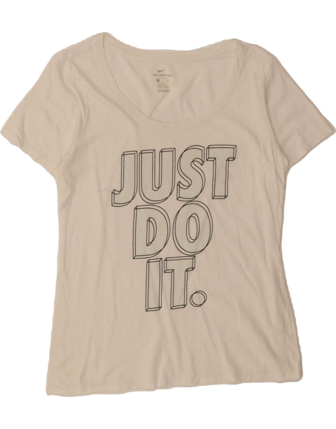 NIKE Womens Graphic T-Shirt Top UK 10 Small White Vintage Nike and Second-Hand Nike from Messina Hembry 