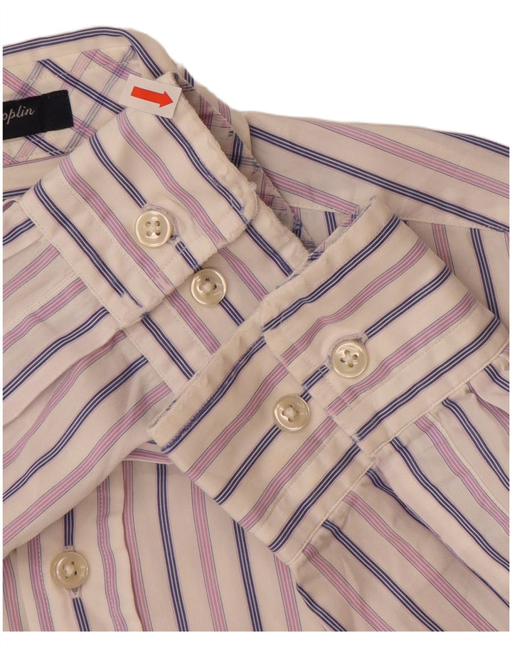 GANT Camicia da uomo vestibilità regolare piccola in cotone a righe bianche