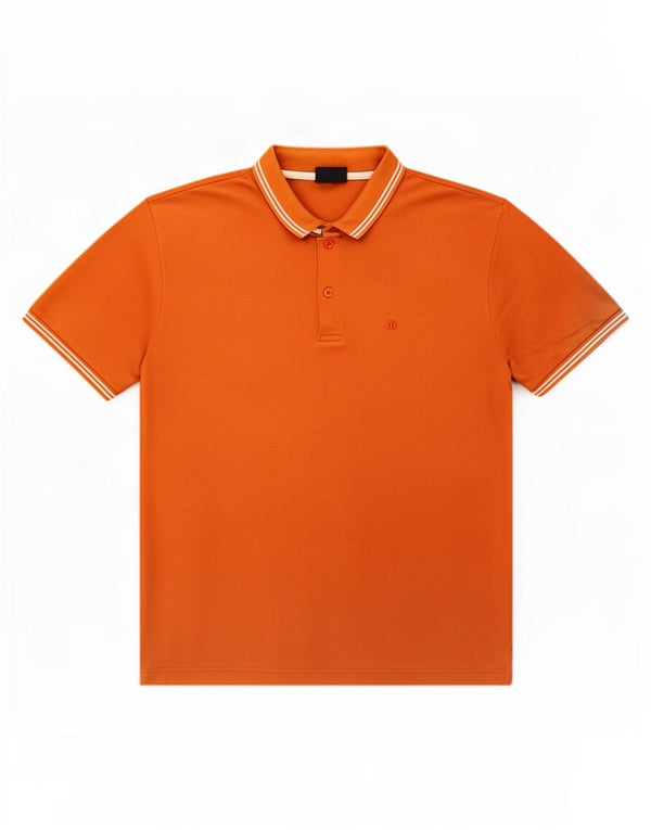 Polo da uomo Champion a righe arancioni medie