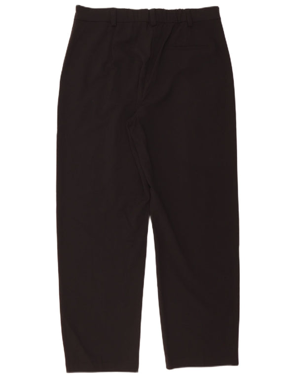 Pantaloni da abito corti da donna Marks & Spencer UK 14 Large W32 L27 Neri