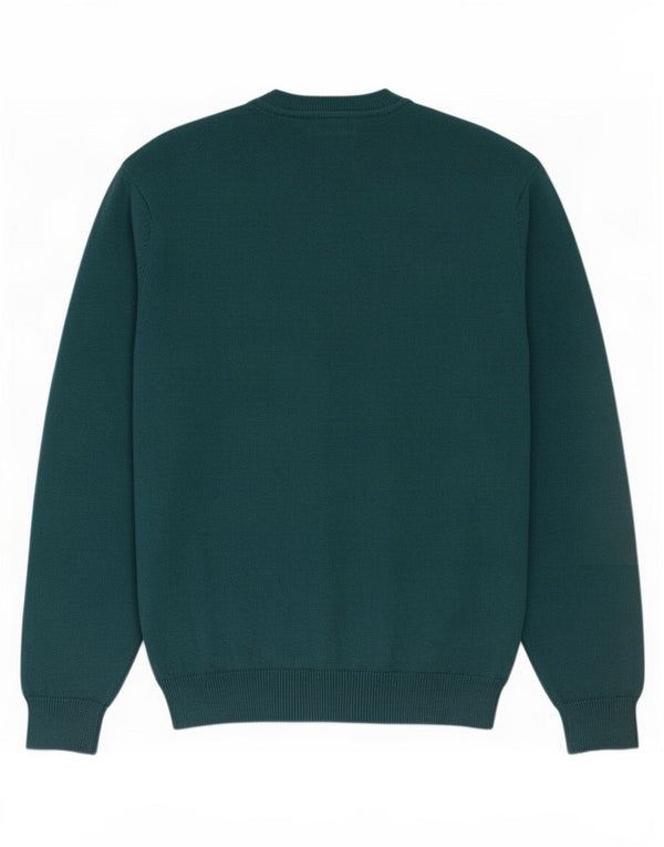 Maglione maglione con scollo a V da uomo Marks & Spencer XL cotone verde