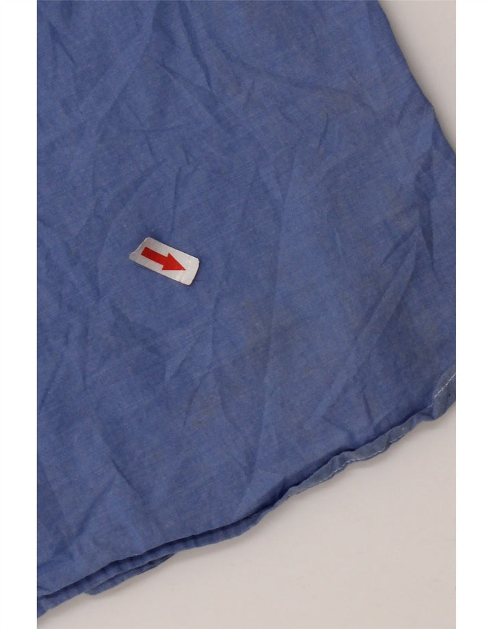 Camicia a maniche corte da uomo Superdry in cotone blu medio